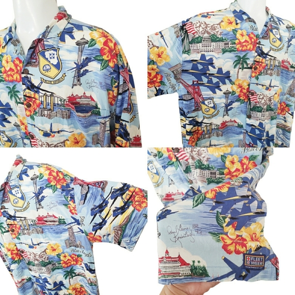 ‼️SOLD‼️ US Navy Art By Gavin Blue Angels Hawaiian - Picture 3 of 16